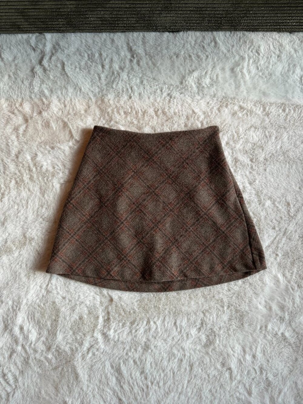 Princess Polly Fike Brown Plaid Mini Skirt US 4